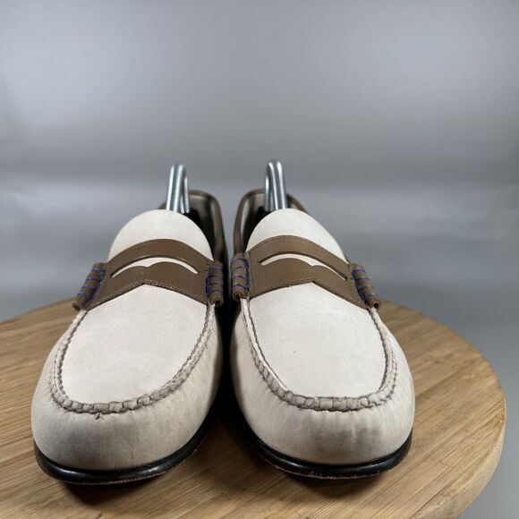GH Bass Weejuns Ivory Leather Penny Loafers Women's Size 9.5  Preppy - Picture 2 of 8